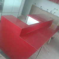 Ilha Silestone Rojo Eros II