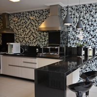 Bancadas em  Granito Preto São Gabriel